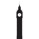 Fototapeta Big Ben - Big Ben vector silhouette