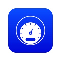 Poster - Speedometer icon digital blue for any design isolated on white vector illustration