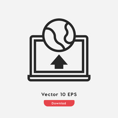 Poster - Uploading icon vector