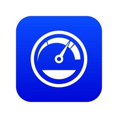 Poster - Speedometer icon digital blue for any design isolated on white vector illustration