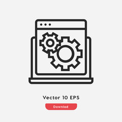 Poster - Website settings icon vector