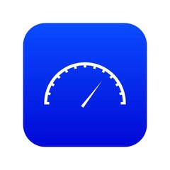 Poster - Speedometer icon digital blue for any design isolated on white vector illustration