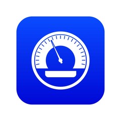 Poster - Speedometer icon digital blue for any design isolated on white vector illustration