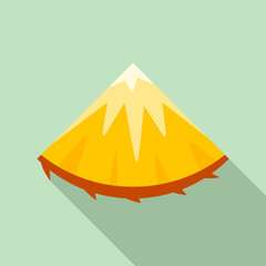 Poster - Slice of pineapple icon. Flat illustration of slice of pineapple vector icon for web design