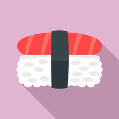 Canvas Print - Tuna meat rice sushi icon. Flat illustration of tuna meat rice sushi vector icon for web design