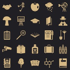 Poster - University education icons set. Simple set of 25 university education vector icons for web for any design