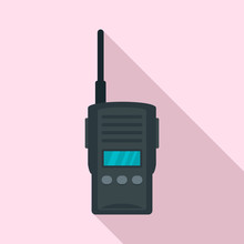 Walkie Talkie Icon. Flat Illustration Of Walkie Talkie Vector Icon For Web Design