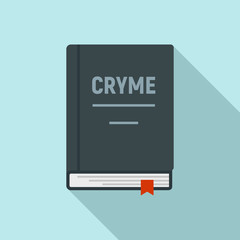 Poster - Cryme book icon. Flat illustration of cryme book vector icon for web design