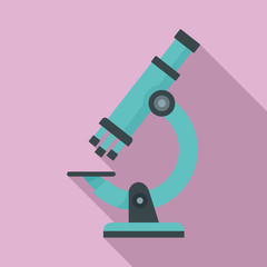 Poster - Microscope icon. Flat illustration of microscope vector icon for web design