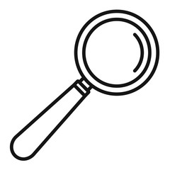 Poster - Lab magnify glass icon. Outline lab magnify glass vector icon for web design isolated on white background