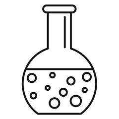 Poster - blood round flask icon. outline blood round flask vector icon for web design isolated on white backg