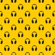 © ylivdesign - Headphones pattern seamless vector repeat geometric yellow for any design