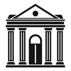 Poster - courthouse institution icon. simple illustration of courthouse institution vector icon for web desig