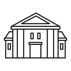 Poster - column courthouse icon. outline column courthouse vector icon for web design isolated on white backg