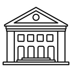 Poster - old courthouse icon. outline old courthouse vector icon for web design isolated on white background