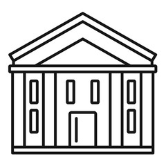 Poster - bank courthouse icon. outline bank courthouse vector icon for web design isolated on white backgroun