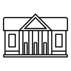 Poster - window courthouse icon. outline window courthouse vector icon for web design isolated on white backg