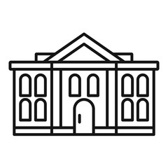 Poster - administrative courthouse icon. outline administrative courthouse vector icon for web design isolate