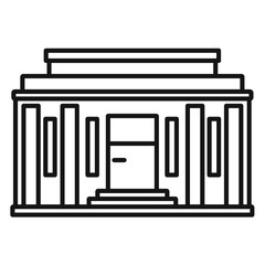 Poster - governmental courthouse icon. outline governmental courthouse vector icon for web design isolated on
