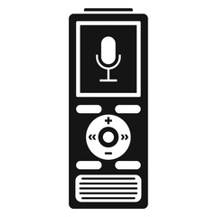 Poster - Digital dictaphone icon. Simple illustration of digital dictaphone vector icon for web design isolated on white background