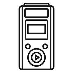 Poster - Modern dictaphone icon. Outline modern dictaphone vector icon for web design isolated on white background