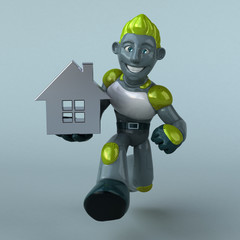 Green Robot - 3D Illustration