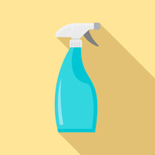 Clean Spray Bottle Icon. Flat Illustration Of Clean Spray Bottle Vector Icon For Web Design