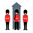 Queen's Guard, vector illustration, flat style