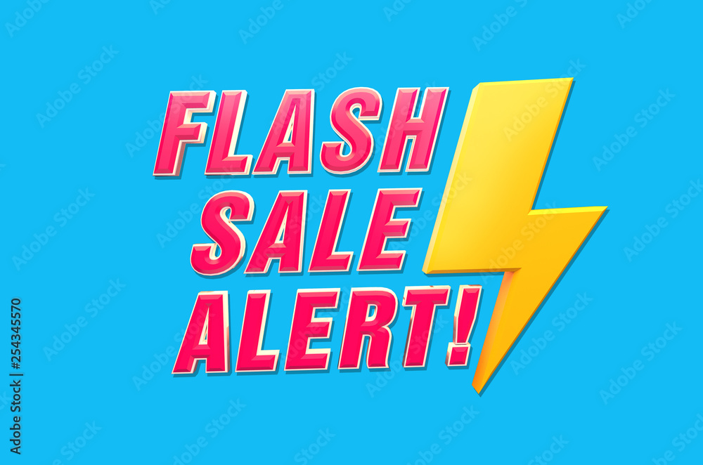 Flash sale alert Stock Illustration | Adobe Stock