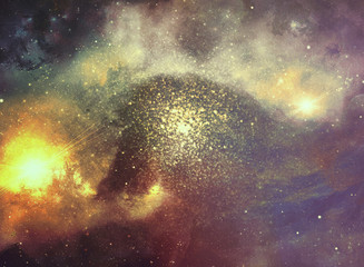 Wall Mural - abstract space nebula for powerful concept