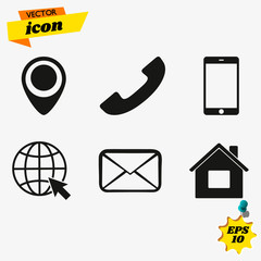 Poster - Contact us icons