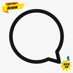Poster - Chat Icon in trendy flat style isolated on grey background. Speech bubble symbol for your web site design, logo, app, UI. Vector illustration, EPS10.
