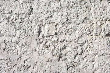 Wall Mural - Rough whitewashed limestone wall texture