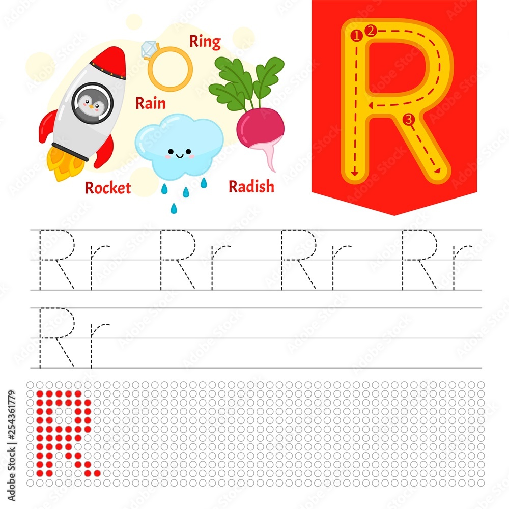 Handwriting practice sheet. Basic writing. Educational game for ...