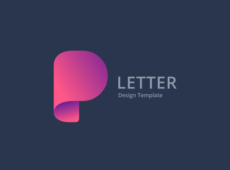 Letter P logo icon design template elements