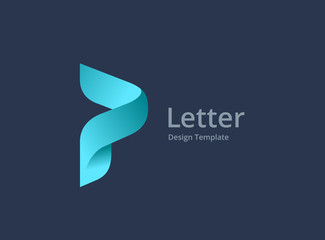 letter p logo icon design template elements