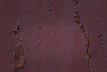 Cracked Rusty Metal Sheet Close Up Capturing Patterns Splinter Paint Grunge Background For Design