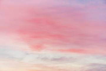 Wall Mural - sunset sky with multicolor light clouds. colorful smooth sky gradient. natural background of sunrise