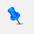 © safiullina_design - Vector illustration of blue push pin.