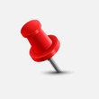 © safiullina_design - Vector illustration of red push pin.