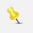 © safiullina_design - Vector illustration of yellow push pin.