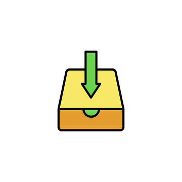 Download flat vector icon sign symbol