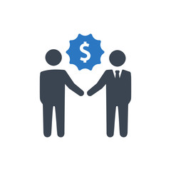 Wall Mural - Business partnership icon