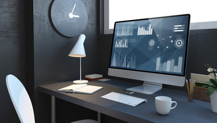 Poster - accountant desktop mockup