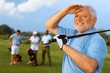 © nyul - Closeup portrait of mature male golfer