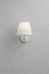 Wall Mural - Wall lamp with white shade from canvas