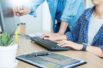 it office programmers software development coding technologies on computer working in a company offi