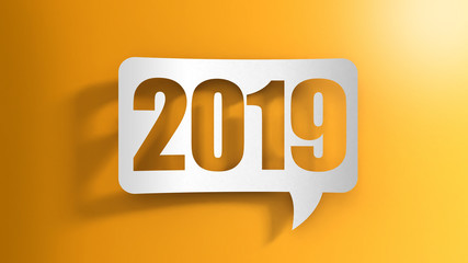 Poster - Speech bubble with 2019