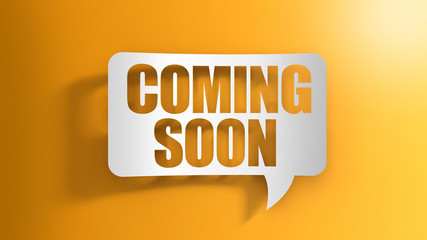Poster - Speech bubble with Coming soon