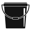 Plastic bucket icon. Simple illustration of plastic bucket vector icon for web design isolated on white background